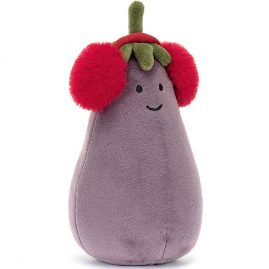 jellycat knuffelaubergine - 16 cm