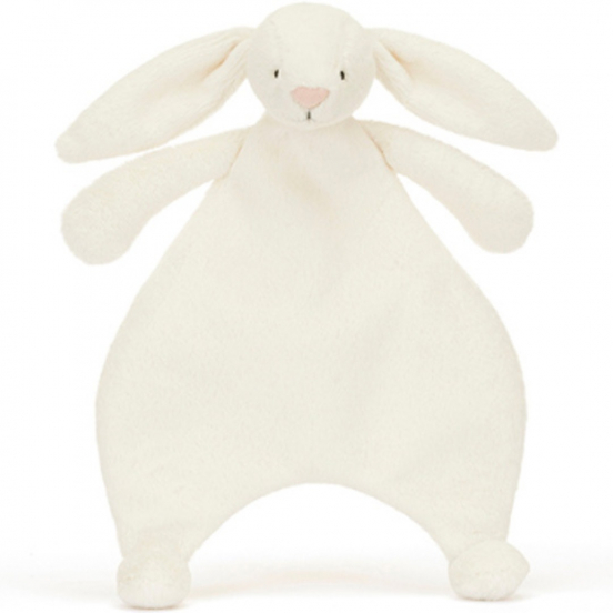 jellycat knuffeldoek bashful cream konijn - 27 cm 