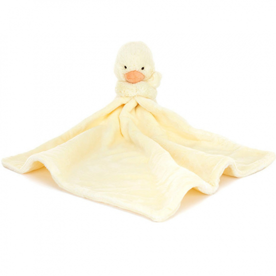 jellycat knuffeldoek bashful eendje - 34 cm