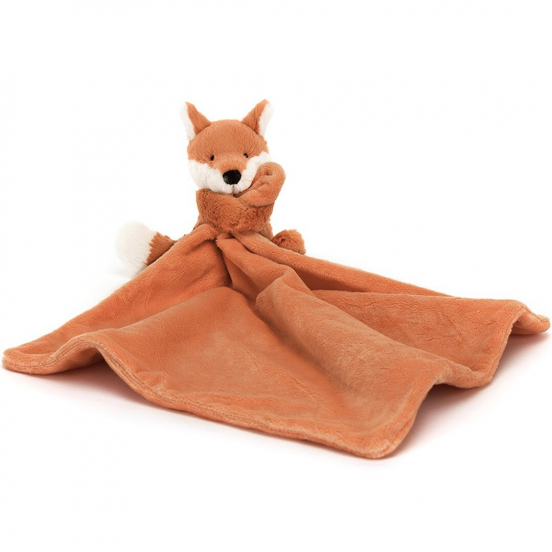 jellycat knuffeldoek bashful vos - 34 cm 