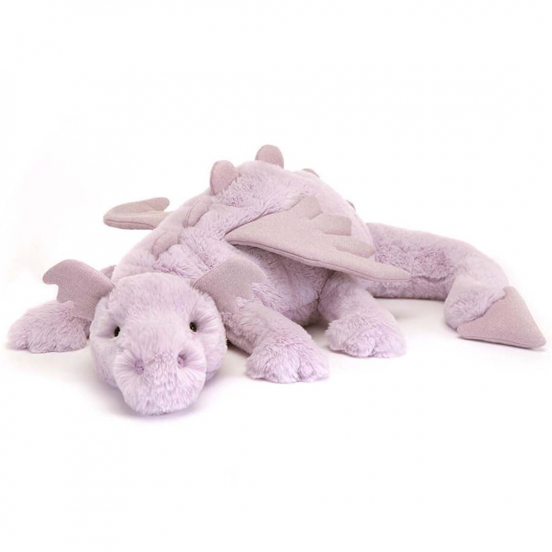jellycat knuffeldraak lavender - 66 cm 