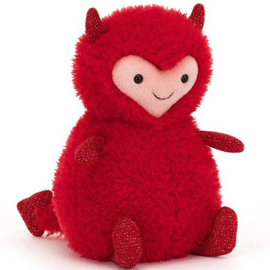jellycat knuffelduivel hugg mcsnugg - 22 cm