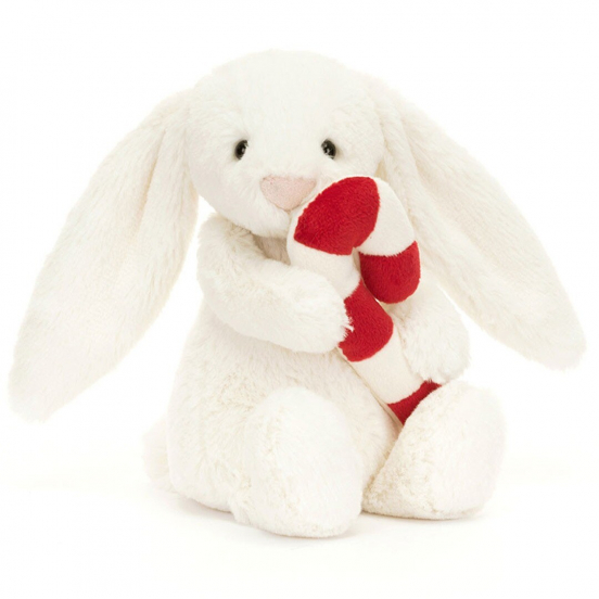 jellycat knuffelkonijn bashful zuurstok - 18 cm
