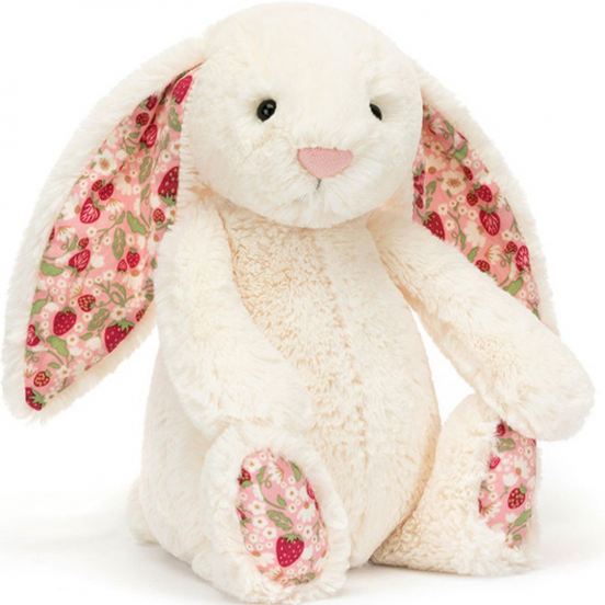 jellycat knuffelkonijn mimi strawberry - 31 cm 