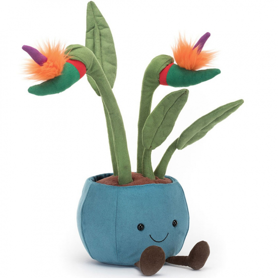 jellycat amuseables knuffelparadijsvogelplant - 38 cm