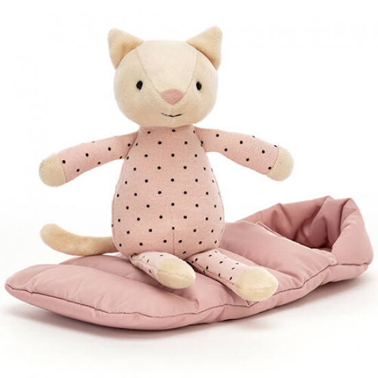 jellycat chat en peluche snuggler - 23 cm