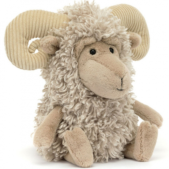 jellycat knuffelschaap ramsley - 29 cm 