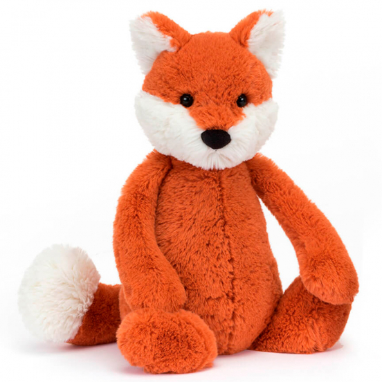 jellycat renard câlin bashful fox - m - 31 cm