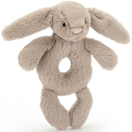 jellycat rammelaar bashful cream konijn - 18 cm  