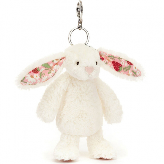 jellycat sleutelhanger konijn mimi strawberry - 17 cm