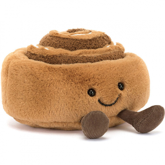 jellycat amuseables knuffelkaneelbroodje - 13 cm