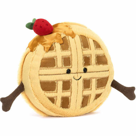 jellycat amuseables knuffelwafel - 15 cm