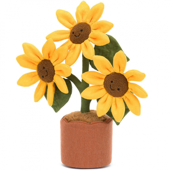 jellycat amuseables knuffelzonnebloem - 35 cm