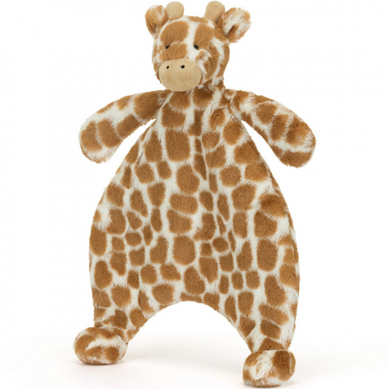jellycat knuffeldoek bashful giraffe - 27 cm