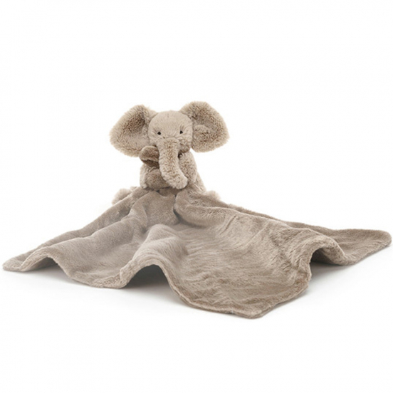 jellycat knuffeldoek smudge olifant - 34 cm