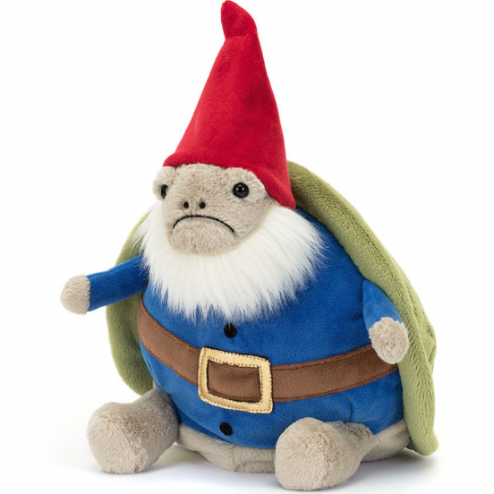 jellycat knuffelschildpad timmy turtle gnome - 28 cm
