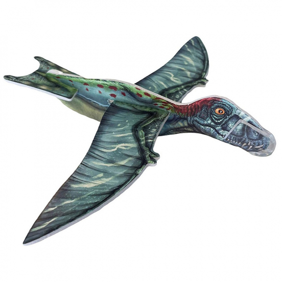 johntoy foam vliegtuig dinosaurus - assorti