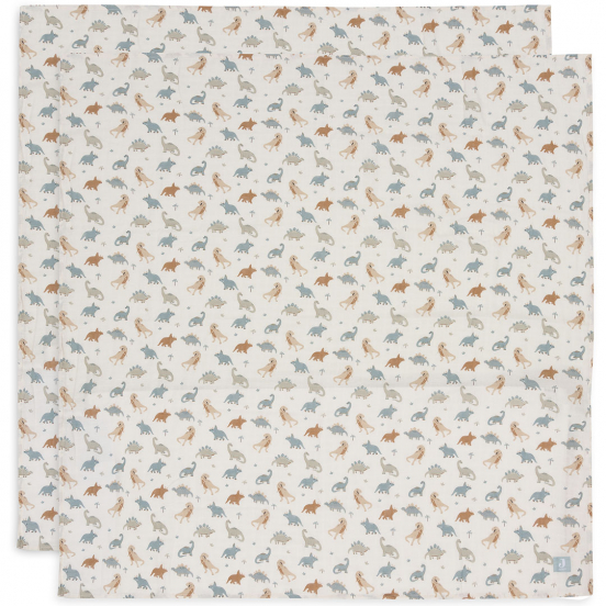 jollein hydrofiele multidoeken 115x115 cm - roarsome - 2st