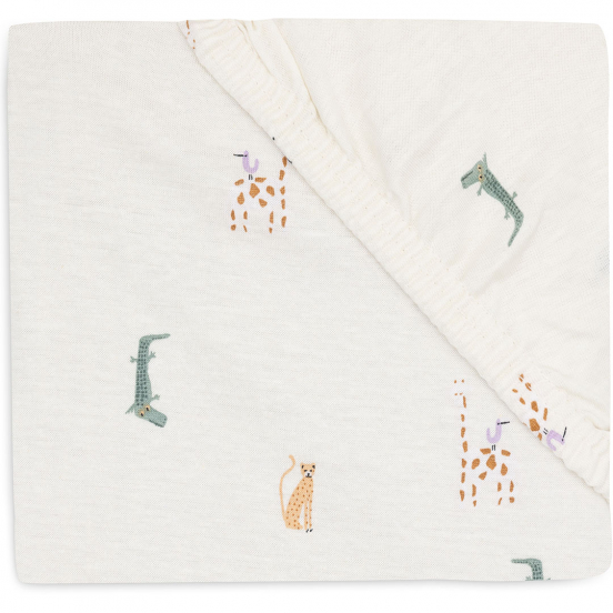 jollein kinderhoeslaken 60x120 cm - jungle jambo