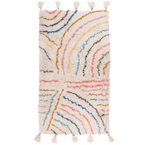 kids depot vloerkleed berber - pastel - 80x150 cm 