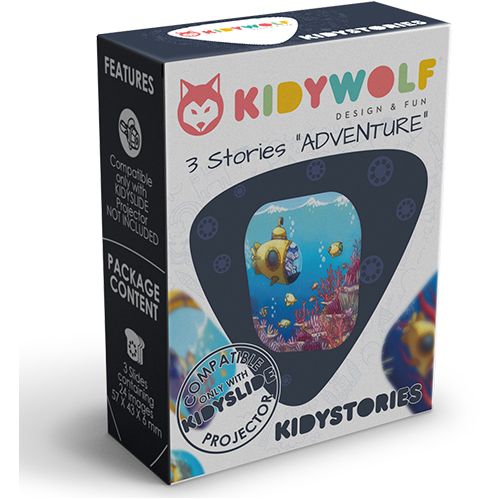 kidywolf discs voor projector zaklamp kidyslide - avonturen - 3st