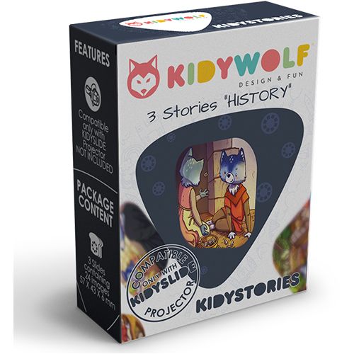 kidywolf discs voor projector zaklamp kidyslide - geschiedenis - 3st