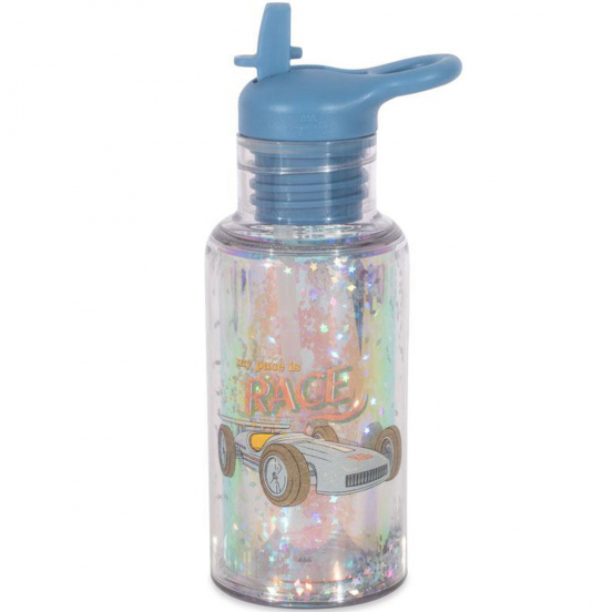 konges sløjd drinkfles met glitters race - 330 ml