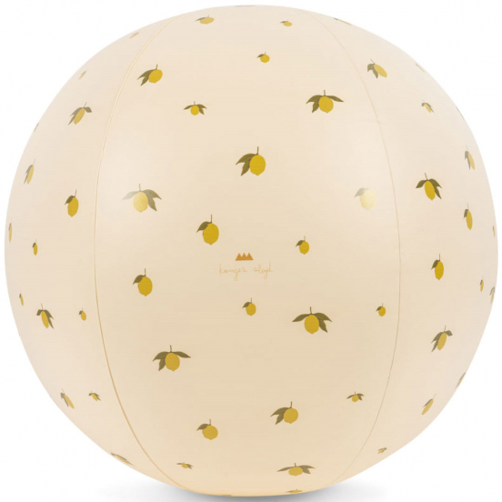 konges sløjd strandbal - lemon - Ø40 cm