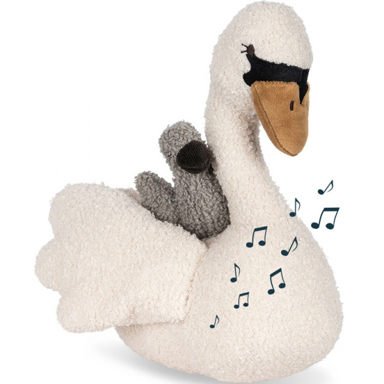 konges sløjd activiteitenknuffel met muziek - swan