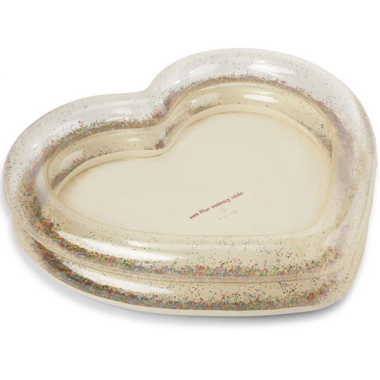 konges sløjd kinderzwembad hart - transparent cream - 108x121 cm 