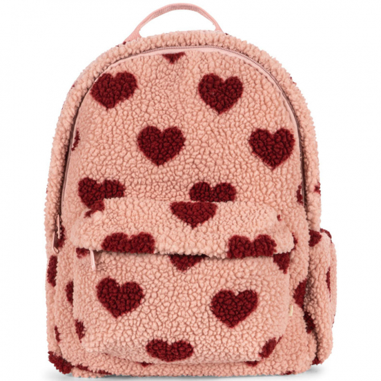 konges sløjd kleuterrugzak jody teddy - coeur mellow - 34 cm 
