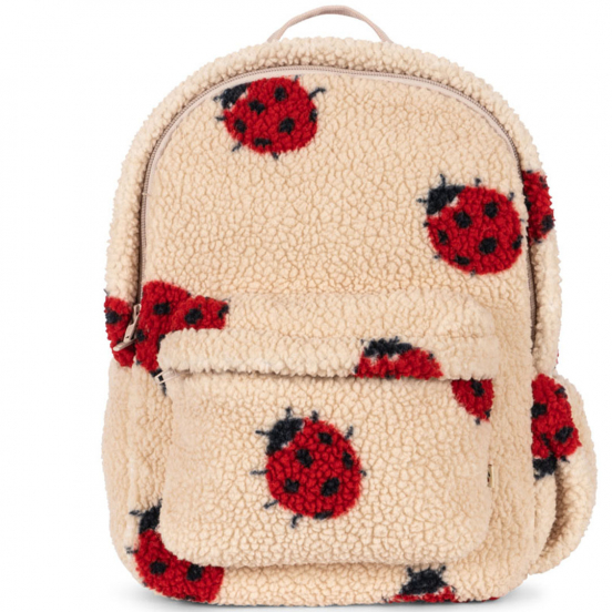 konges sløjd kleuterrugzak jody teddy - ladybug sand - 34 cm 