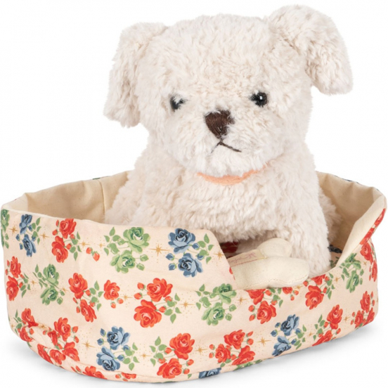 konges sløjd knuffelpuppy met mand - madeleine - 28 cm