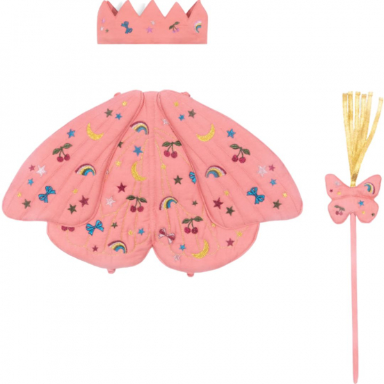 konges sløjd verkleedkleding butterfly - rainbow twinkle     