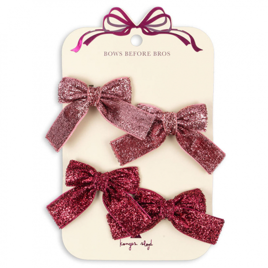 konges sløjd haarclips glitter bow - 4st