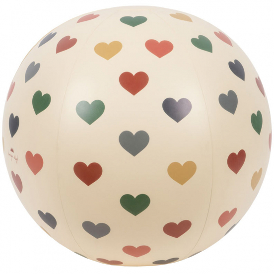 konges sløjd strandbal - bon coeur coloré - Ø40 cm