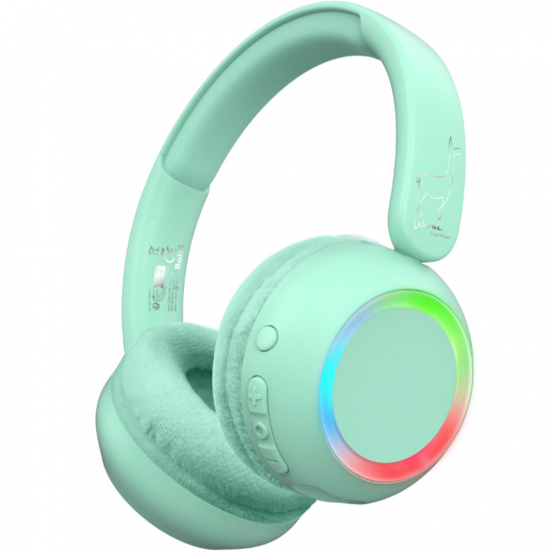 lalarma draadloze kinderkoptelefoon met licht - groen