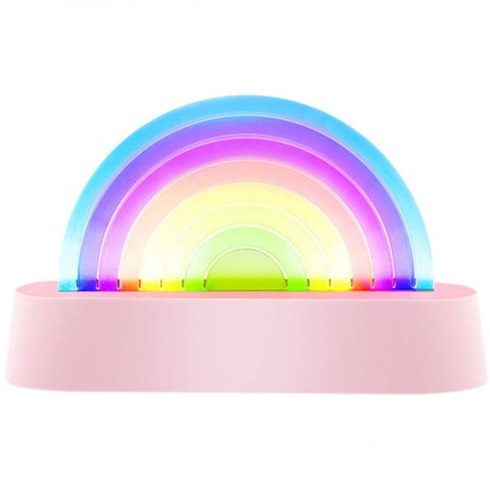 lalarma lamp dansende regenboog - roze