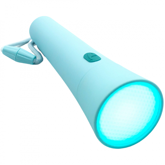 lalarma zaklamp blauw