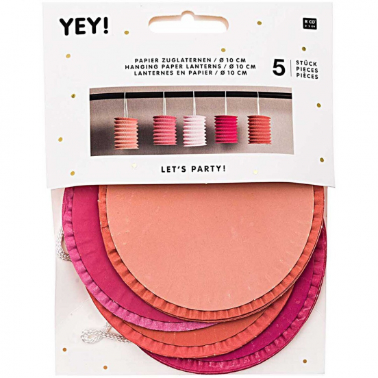 lampions papier - candy - 5st