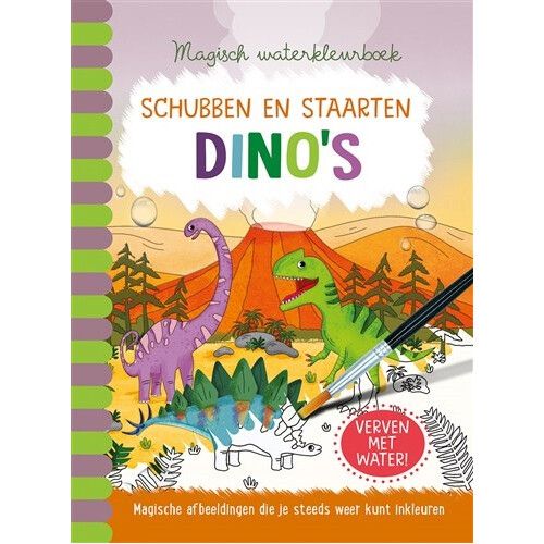 lantaarn publishers magisch waterkleurboek - dino's