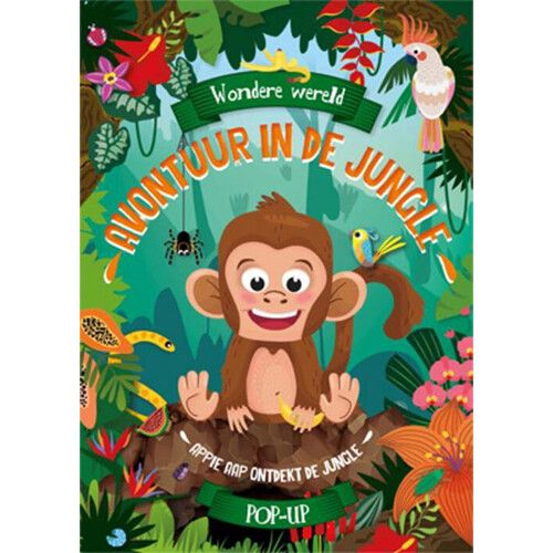 lantaarn publishers pop-upboek wondere wereld - avontuur in de jungle