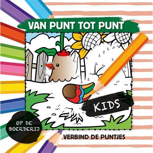 lantaarn publishers tekenboek van punt tot punt kids - op de boerderij