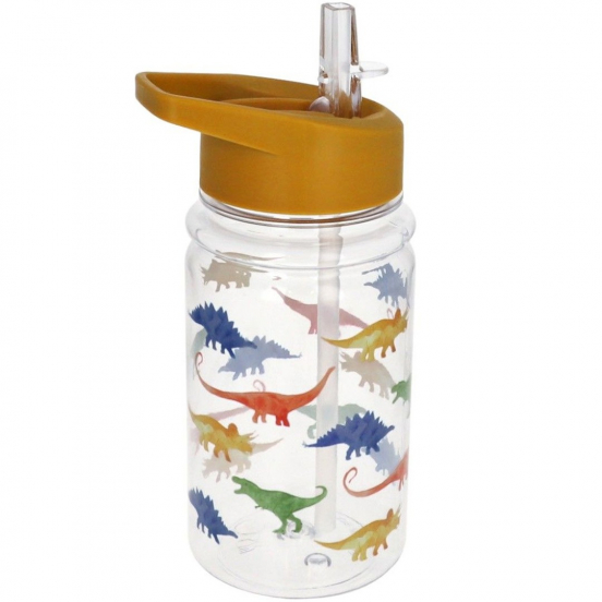le petit souk drinkfles met rietje - dinosaurus - 250 ml