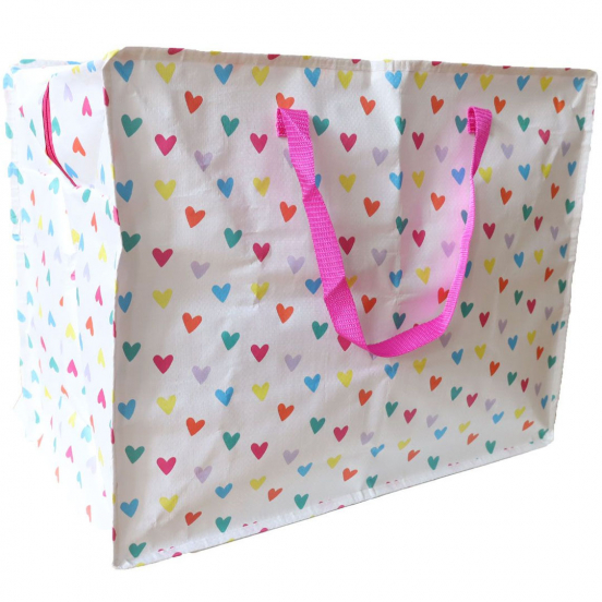 le petit souk jumbo opbergtas hartjes