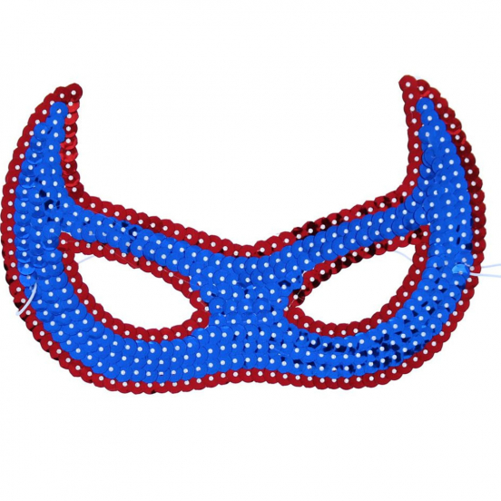 le petit souk masker superheld - blauw - rood