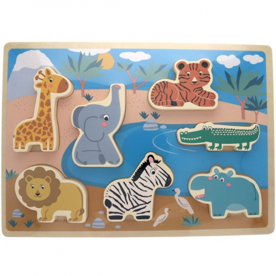le petit souk puzzel op de savanne - 7st