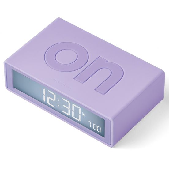 lexon flip+ digitale wekker - light purple