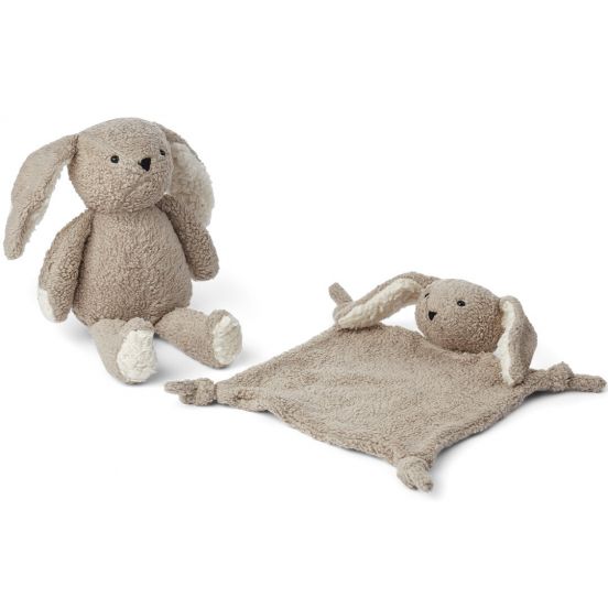 liewood babyspeelgoed geschenkdoos ted - rabbit pale grey