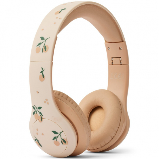 liewood draadloze kinderkoptelefoon quinn - peach sea shell